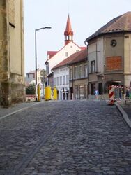 vjezd z Jatecké do Masarykovy ulice